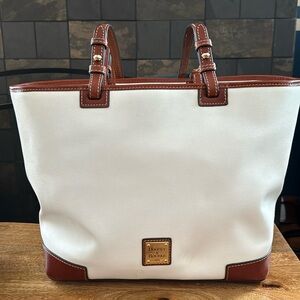 Large white Dooney  bag